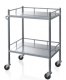 Medical Stainless Steel Cart - Two Shelves